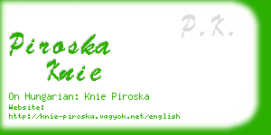 piroska knie business card
